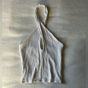 Aritzia Wilfred Bay Halter Crop Top